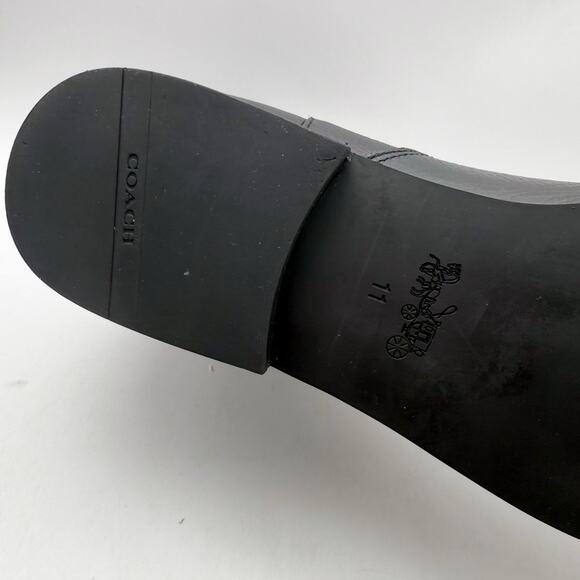 Coach Mens Graham Chelsea Boots US 11 M Black Leather EUC